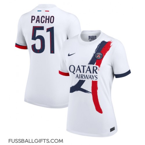 Paris Saint-Germain Willian Pacho #51 Fußballbekleidung Auswärtstrikot Damen 2024-25 Kurzarm